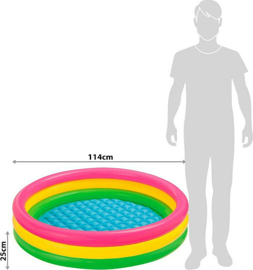 Intex Sunset Glow Children's Round Swimming Pool PVC 131lt Inflatable