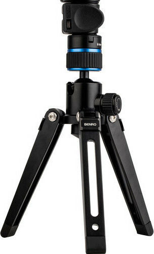 Benro MCT28AFS2 Aluminium Monopod & S2 Videokopf aus Aluminium mit Dreibeinbasis mit Hydraulischer Kopf und Belastbarkeit 2,5kg