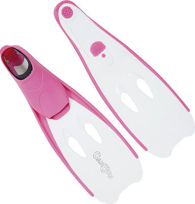 Salvas Cancun Kids Swimming / Snorkelling Fins Medium Pink/ White