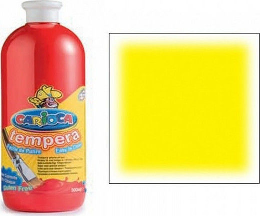 Carioca Tempera Τέμπερα Ζωγραφικής Κίτρινη σε Μπουκάλι 500ml
