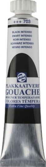 Royal Talens Extra Fine Tempera de Pictură Negru neutru 737 în Tubular 20ml 3buc