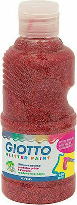 Giotto Extra Quality Tempera de Pictură Glitter Red în Sticlă 250ml 1buc 053120600