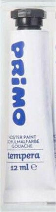 Primo Tempera Tempera Colour Paint Tube 12ml White