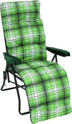 Campus Lounger-Armchair Beach with Recline 6 Slots Green 60cm