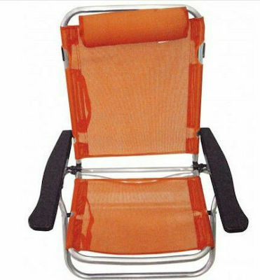 Campus 141-1957 Small Chair Beach Aluminium with High Back Orange Waterproof