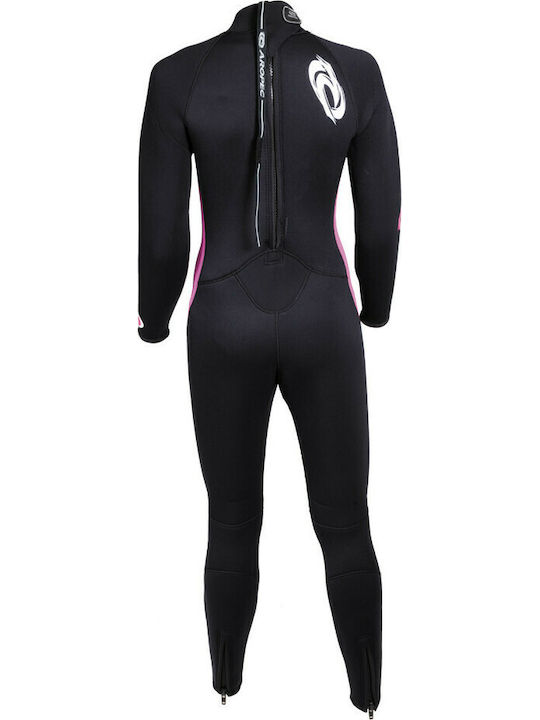 Aropec Elegance Ολόσωμη Στολή Κατάδυσης με Φερμουάρ Black/ Pink 5mm