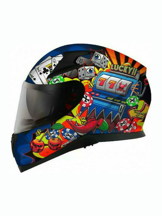 Pilot Snake Lucky Gloss Motorcycle Helmet Full Face ECE 22.05 1500gr with Sunvisor PIL000KRA80