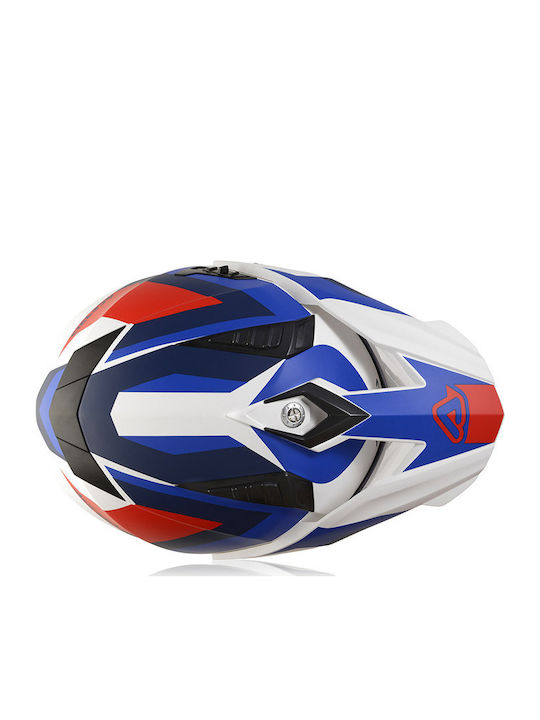 Flip FS-606 White/Blue/Red Κράνος Μηχανής On-Off ECE 22.05 1560gr
