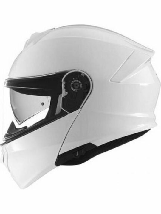 Yohe 935 SV Glossy White Κράνος Μηχανής Flip-Up DOT / ECE 22.05 1600gr με Sunvisor