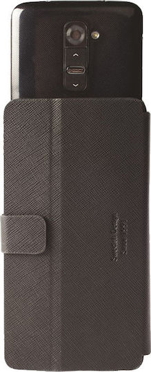 Krusell Leather Malmo Flipwallet Slide έως 6.3" (Μαύρο)