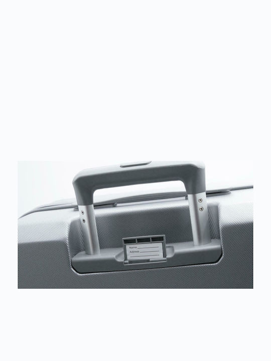 Nava Design Outline Valiză De Călătorie Medie Dură Argintie Cu 4 Roți Înălțime 65 Cm