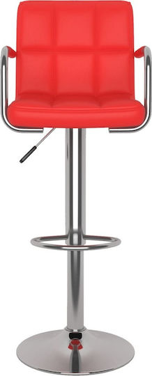 Taburete Bar Cu Spătar și Înălțime Reglabilă Roșii 2 Buc 48x47x90-111 cm