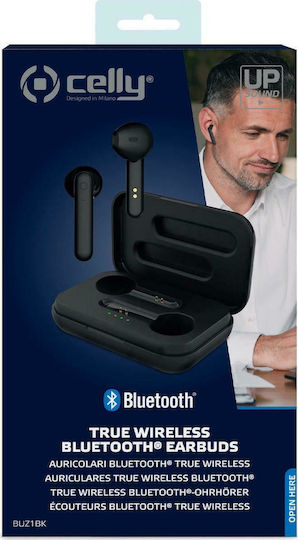 Buz 1 In-ear Bluetooth Handsfree Ακουστικά με Θήκη Φόρτισης Μαύρα