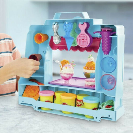 Hasbro Play-Doh Plasticine Ice Cream Truck Game For Ages 3 Plus 5 Pieces