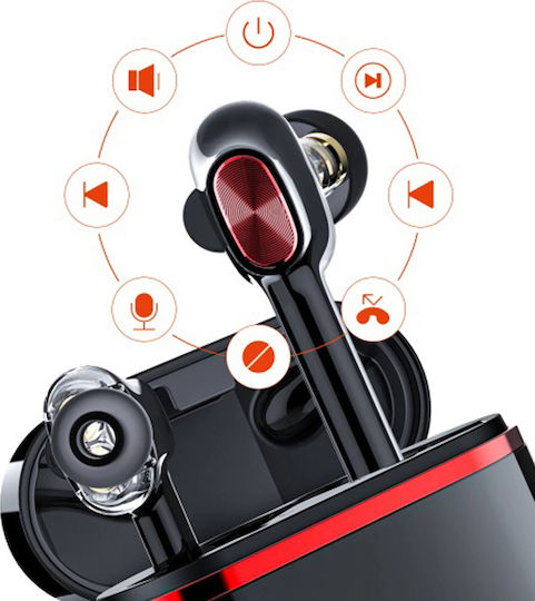 BlitzWolf AirAux AA-UM5 In ear Bluetooth хендсфри Слушалки с Устойчивост на Пот и Кутийка за Зареждане Черен