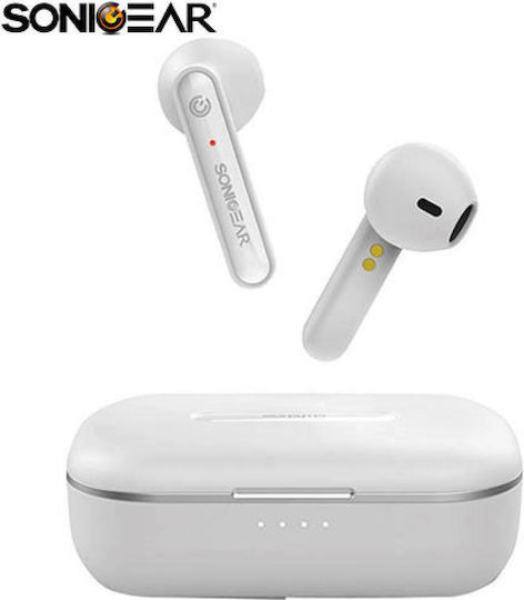 Sonic Gear TWS1 Earbud Bluetooth хендсфри Слушалки с Кутийка за Зареждане Бял