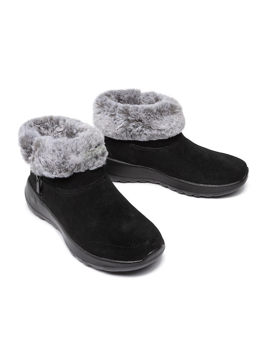 On The Go Joy Savvy Suede Γυναικεία Chelsea Μποτάκια Μαύρα