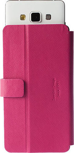 Krusell Leather Malmo Flipwallet Slide Buchhülle bis 4.3" Rosa