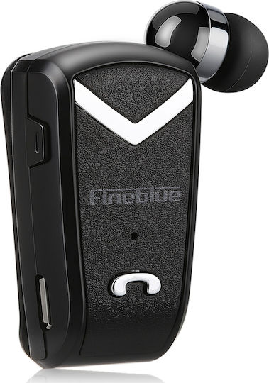 Fineblue F-V2 In-ear Bluetooth Handsfree Ακουστικό Πέτου Μαύρο