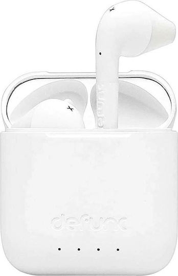 Defunc True Go Slim Earbud Bluetooth Handsfree Earphones with Sweat Resistance and Charging Case White