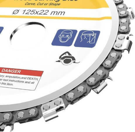 Pexcraft Cutting Disc for Wood with Chain Cutting Disc Wood Hole Diameter 125mm 1pcs