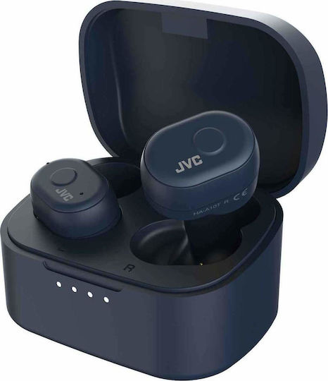JVC HA-A10T In-Ear Bluetooth-Freisprecheinrichtung Kopfhörer mit Schweißresistenz und Ladeetui Blau