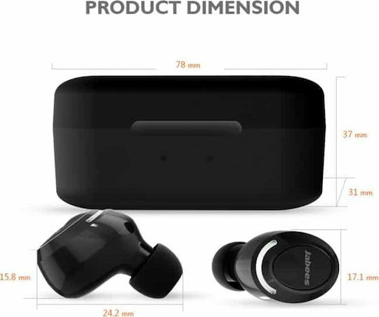 Firefly Pro In-ear Bluetooth Handsfree Ακουστικά με Θήκη Φόρτισης Μαύρα