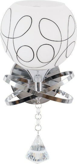 GloboStar Canter Modern Lumină de Perete cu Soclu E27 Transparent 14x30cm