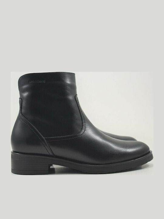 Leather Women's Ankle Boots Black
