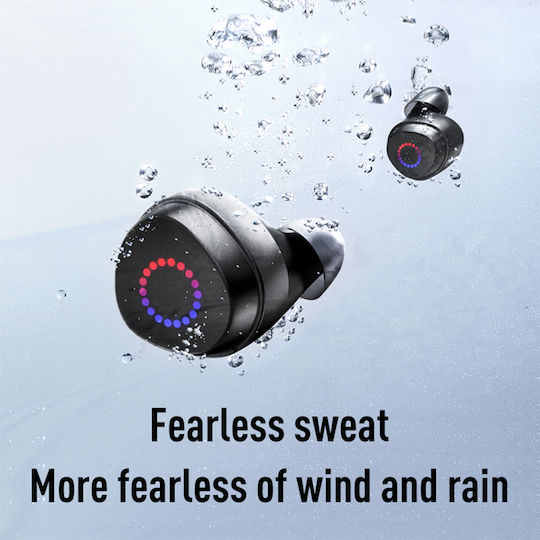 Joyroom JR-TL1 Pro In-Ear Bluetooth-Freisprecheinrichtung Kopfhörer mit Schweißresistenz und Ladeetui Schwarz