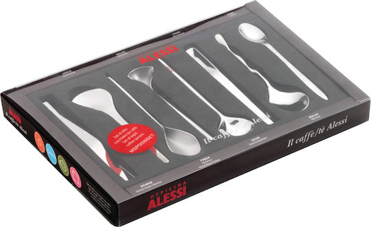 Alessi Καφέ/Τσαγιού Ανοξείδωτα Ασημί MSPOONSET 8τμχ