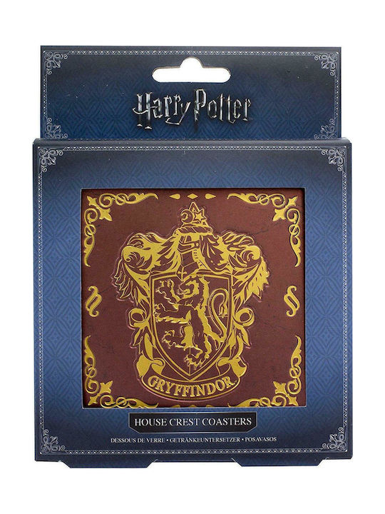 Paladone Harry Potter - Hogwarts Crest Suport pentru pahare Plastic Multicolor 4buc