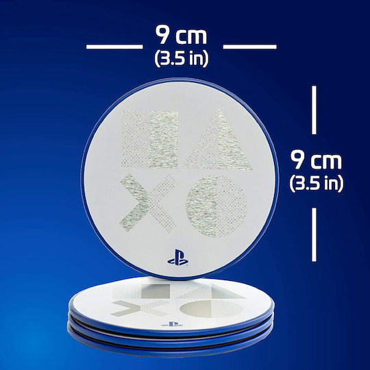 Paladone Playstation 5 Rund Untersetzer Metallisch Weiß 4Stück