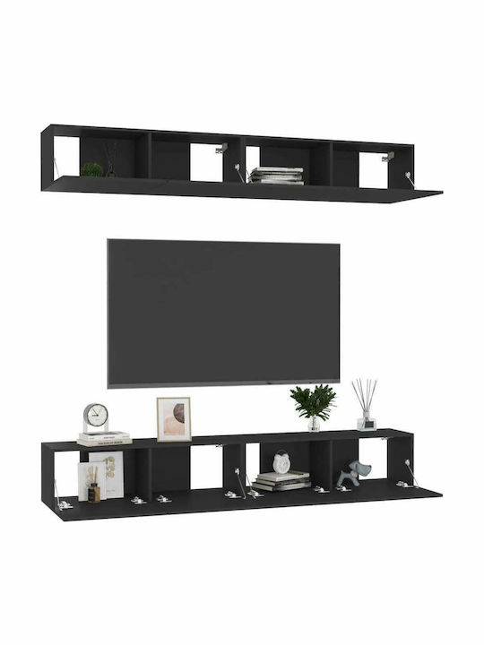 Living Room TV Unit Μαύρο L100xW30xH30cm