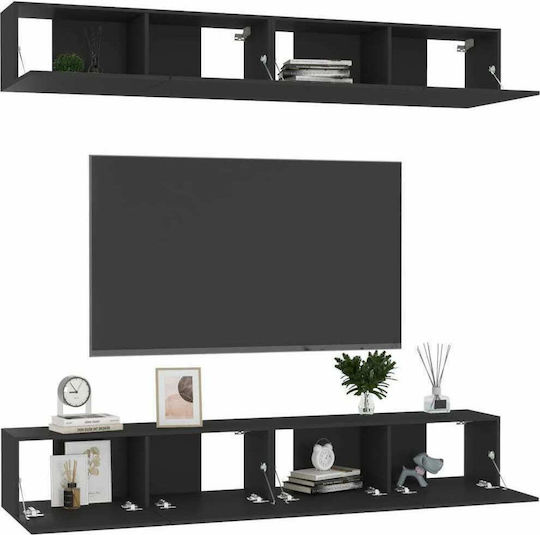 Living Room TV Unit Μαύρο L100xW30xH30cm