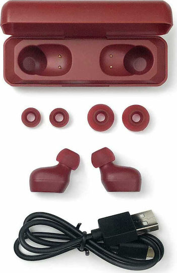 Pioneer SE-C5TW In ear Bluetooth хендсфри Слушалки с Устойчивост на Пот и Кутийка за Зареждане Червен