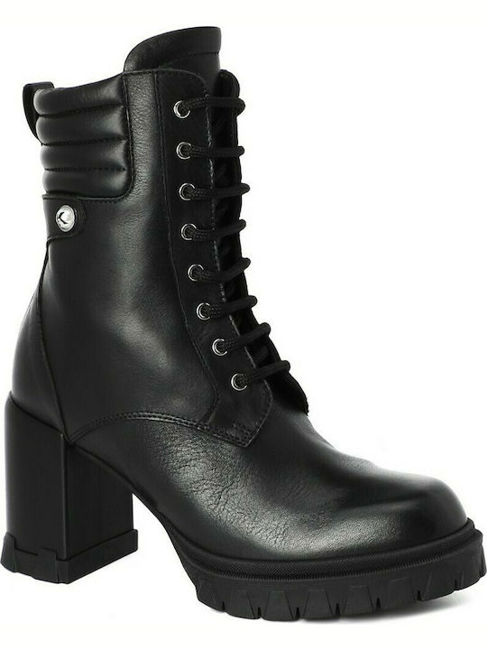 Karl Lagerfeld KL30146 Leather Women's Ankle Boots Black KL30146-000