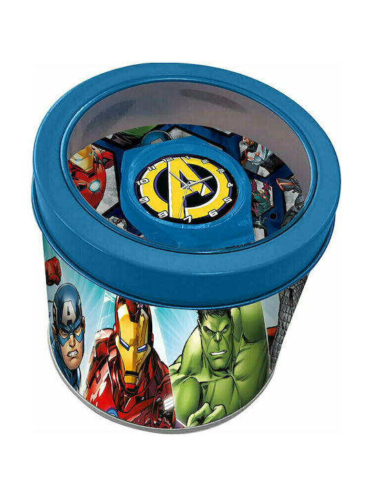 Kids Analog Watch Avengers with Rubber/Plastic Strap Light Blue