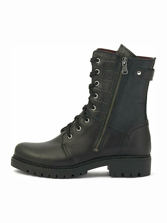 Commanchero Original Leder Damen Knöchelstiefel Schwarz