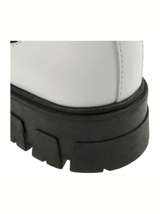 Leather Women's Ankle Boots White