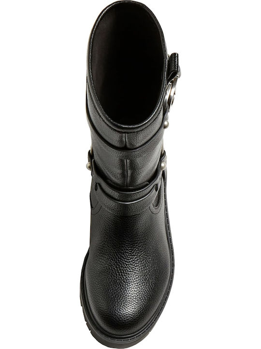 Leder Damenstiefel Schwarz FL82RNELE10