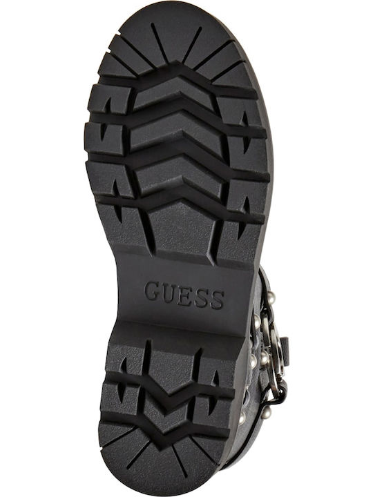 Leder Damenstiefel Schwarz FL82RNELE10