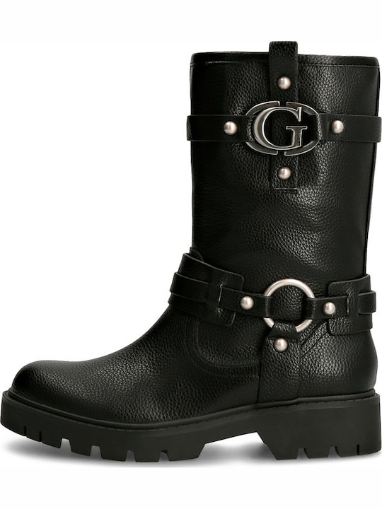 Leder Damenstiefel Schwarz FL82RNELE10