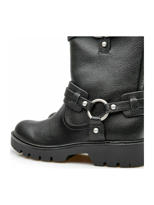 Leder Damenstiefel Schwarz FL82RNELE10