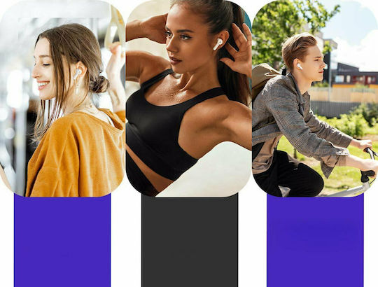 Tronsmart Apollo Air In-ear Bluetooth Handsfree Ακουστικά με Αντοχή στον Ιδρώτα και Θήκη Φόρτισης Λευκά