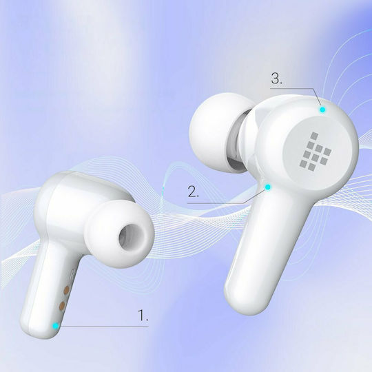 Tronsmart Apollo Air In-ear Bluetooth Handsfree Ακουστικά με Αντοχή στον Ιδρώτα και Θήκη Φόρτισης Λευκά