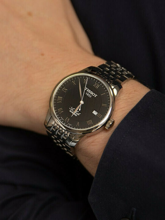 Tissot Le Locle Powermatic 80 Herrenuhr 39mm Automatisch mit Silber Metallarmband