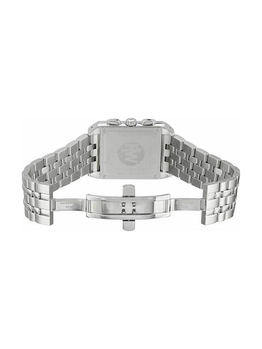 Raymond Weil Watch Chronograph Battery with Silver Metal Bracelet