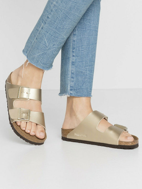 Arizona Women's Anatomic Sandals Gold Narrow Fit
