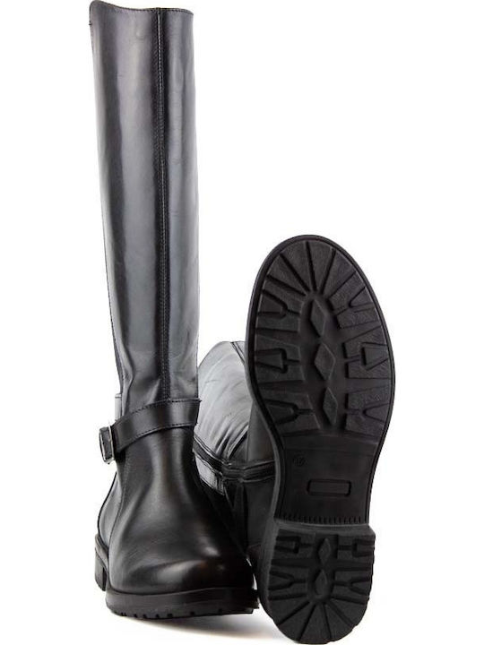 Leather Women's Boots with Rubber Black